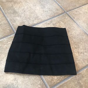 Black mini skirt